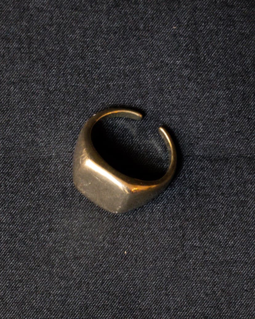 Brass Signet Ring — studio photo 1