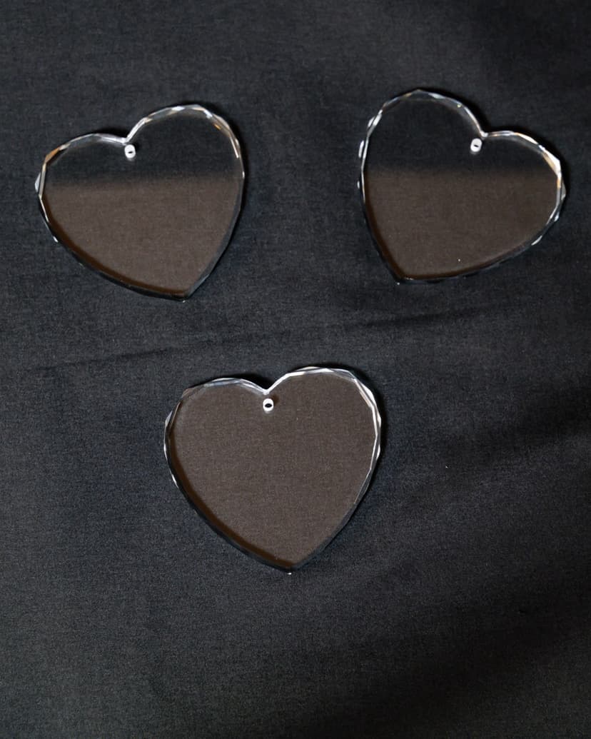 Heart Faceted Ornament — studio photo 1