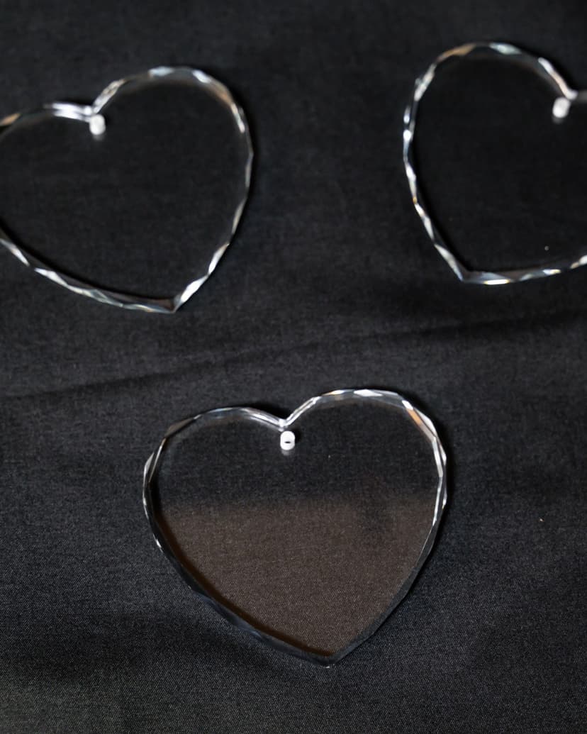 Heart Faceted Ornament — studio photo 2