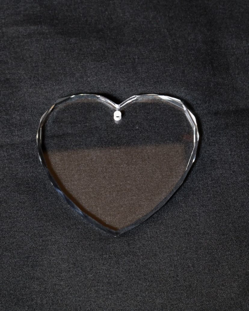 Heart Faceted Ornament — studio photo 3