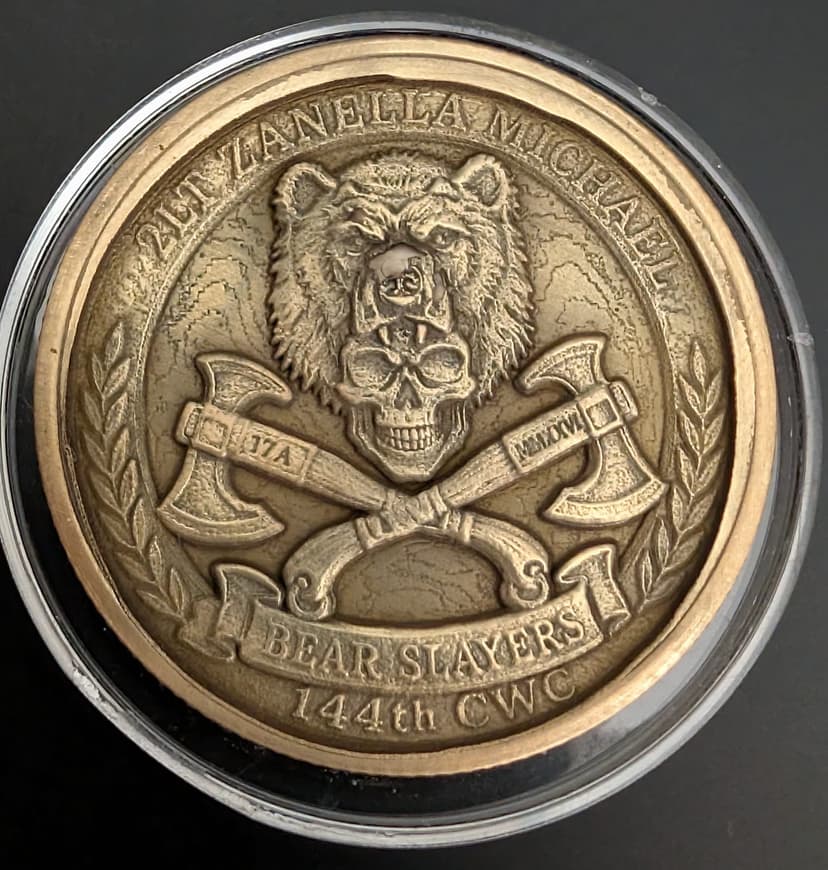 Brass Challenge Coin — 40 mm — studio photo